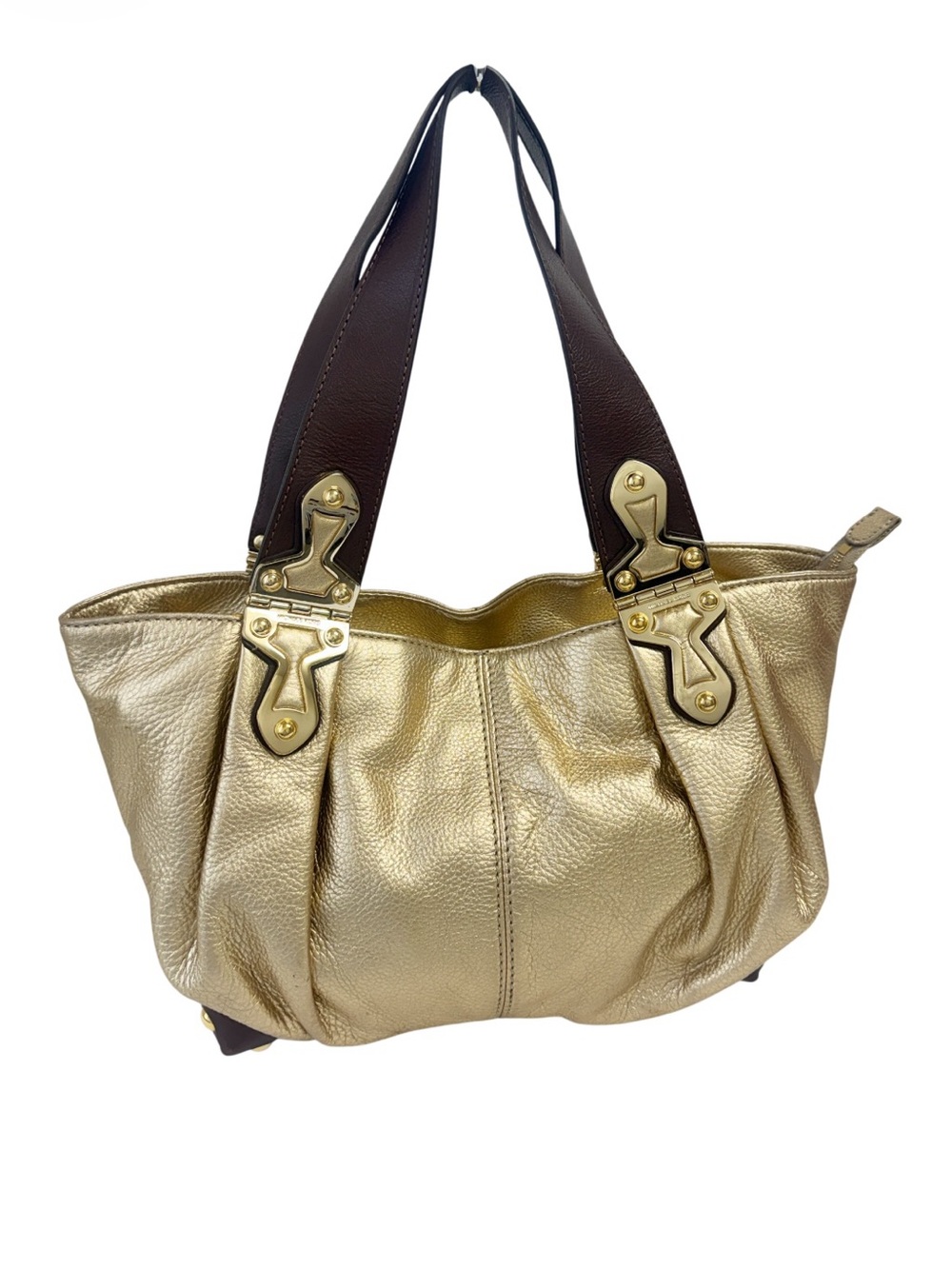 Michael KORS Gold Metallic shoulder bag with Gold Hardware EUC